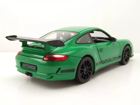 Welly Porsche GT3 RS - Green with black Stripes 1:18 Modell