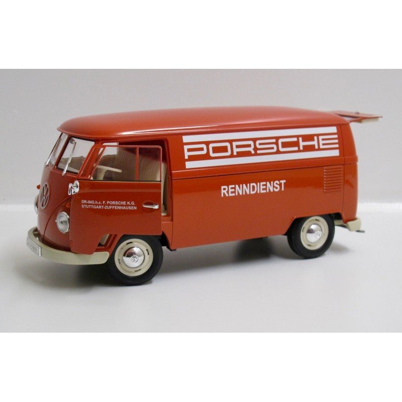 Welly Volkswagen T1 Kasten 1963 Porsche Renndienst 1:18 Modell