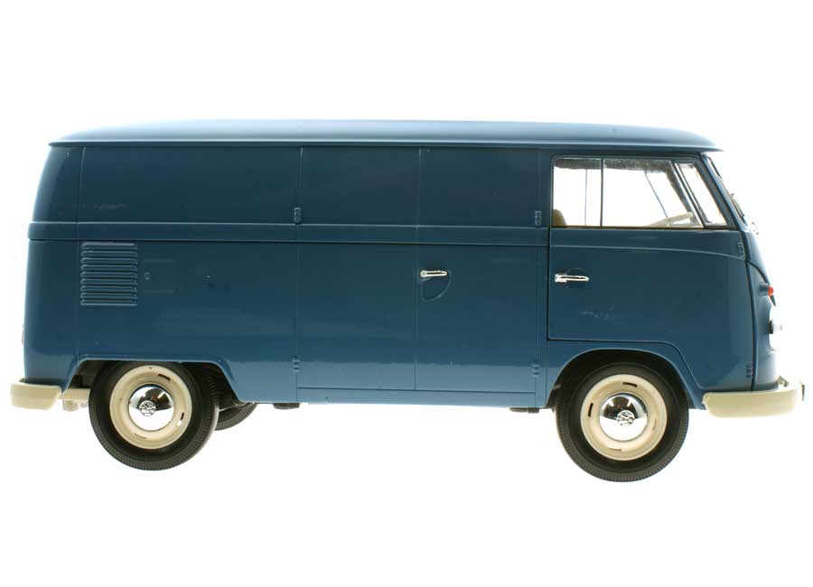Welly VW T1 Box Wagon - Blue 1963 1:18 Modell