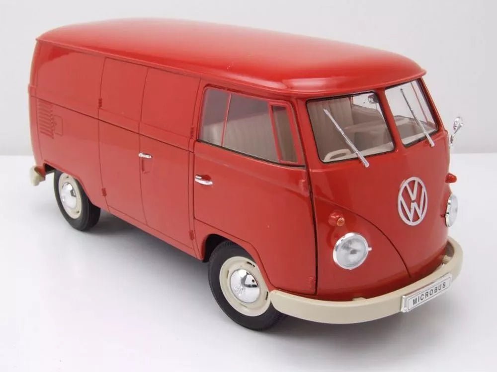 Welly VW T1 Box Wagon - Red 1963 1:18 Modell