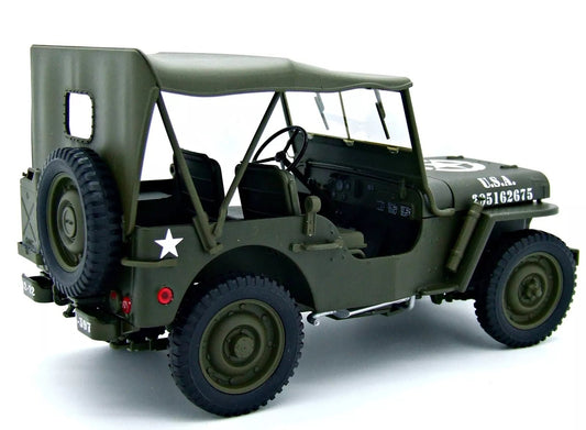Welly Willys Jeep U.S. Army with Soft Top - Green 1:18 Modell