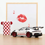 Norev Porsche 911 GT3 RS w/Weissach Pack 2022 - White/Pyro Red 1:18 Model