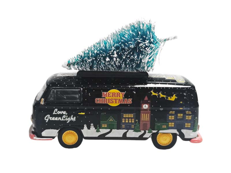 Greenlight Volkswagen Type 2 Panel Van Christmas Edition with Tree Accessory 1:64 Modell