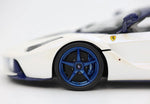 BBR Ferrari LaFerrari White/Blue 1:18 Model