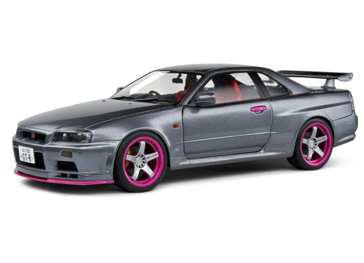 Solido Nissan Skyline GT-R R34 1999 - Grey 1:18 Model