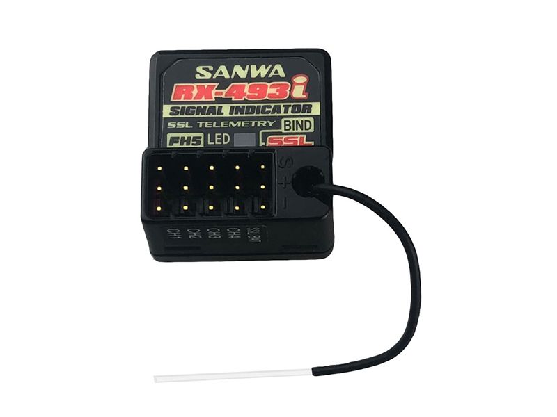 Airtronics Sanwa M17S Fernsteuerung FH5 Combo (2.4GHz / Empfänger RX - 493i) RC Sender + Empfänger