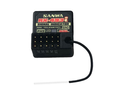 Airtronics Sanwa M17S Fernsteuerung FH5 Combo (2.4GHz / Empfänger RX - 493i) RC Sender + Empfänger