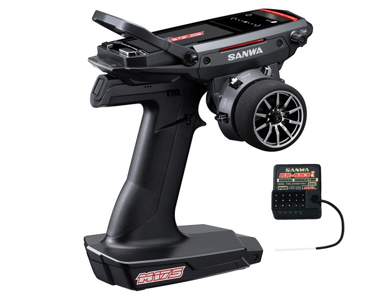 Airtronics Sanwa M17S Fernsteuerung FH5 Combo (2.4GHz / Empfänger RX - 493i) RC Sender + Empfänger