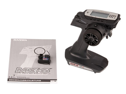Airtronics Sanwa MX-6 Dry Fernsteuerung Combo (2.4GHz / RX391W) RC Sender + Empfänger_Artexio