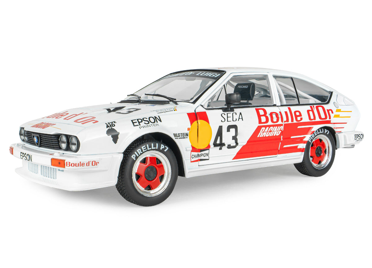 Solido Alfa Romeo Alfetta GTV6 #43 24h Spa 1985 Luigi Racing 1:18 Model