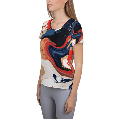 Allover Sport T-Shirt für Damen "Color Swirl" - Artexio