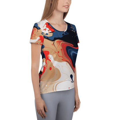 Allover Sport T-Shirt für Damen "Color Swirl" - Artexio