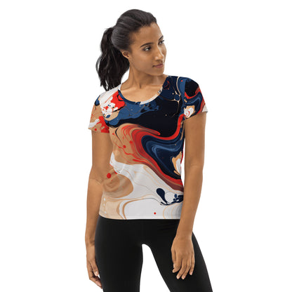 Allover Sport T-Shirt für Damen "Color Swirl" - Artexio