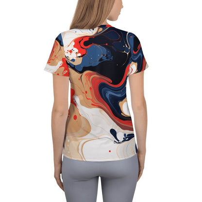 Allover Sport T-Shirt für Damen "Color Swirl" - Artexio