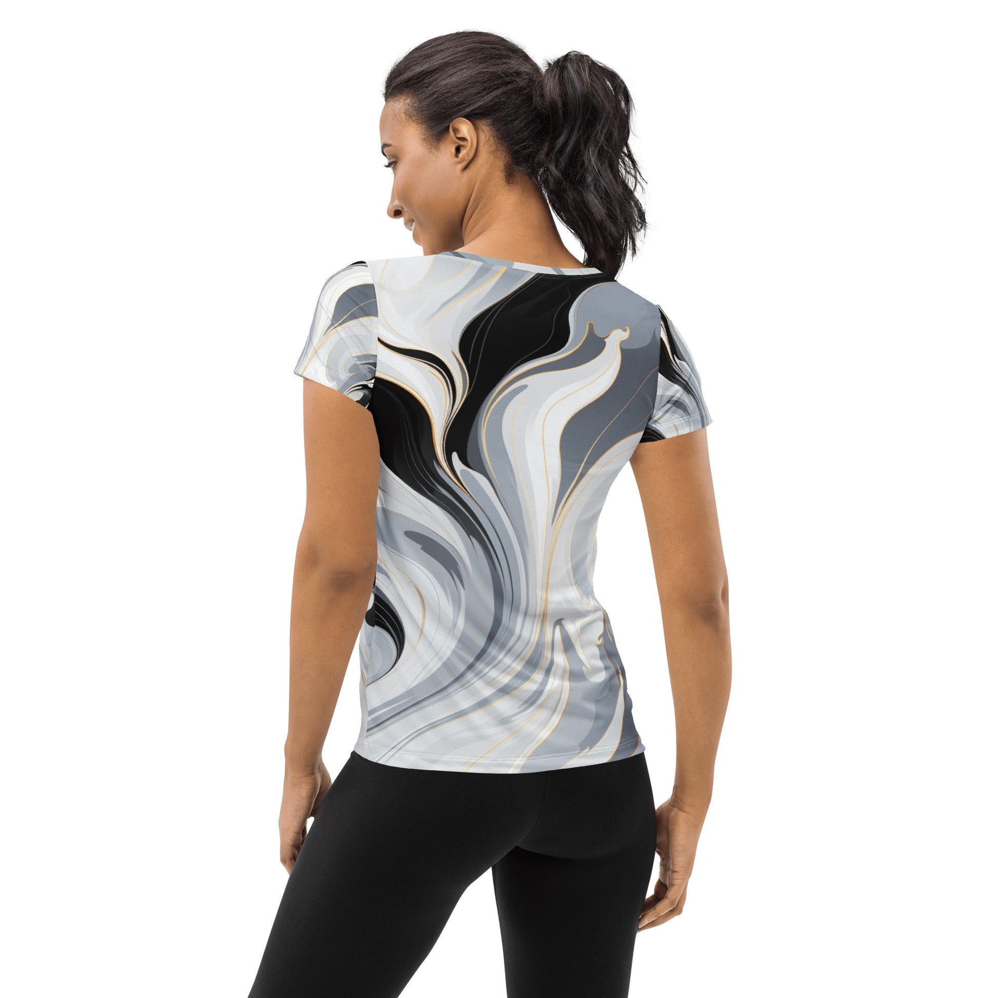 Allover Sport T-Shirt für Damen "Ethereal Flow" - Artexio