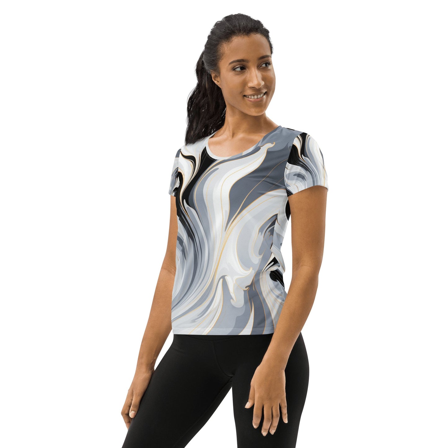 Allover Sport T-Shirt für Damen "Ethereal Flow" - Artexio