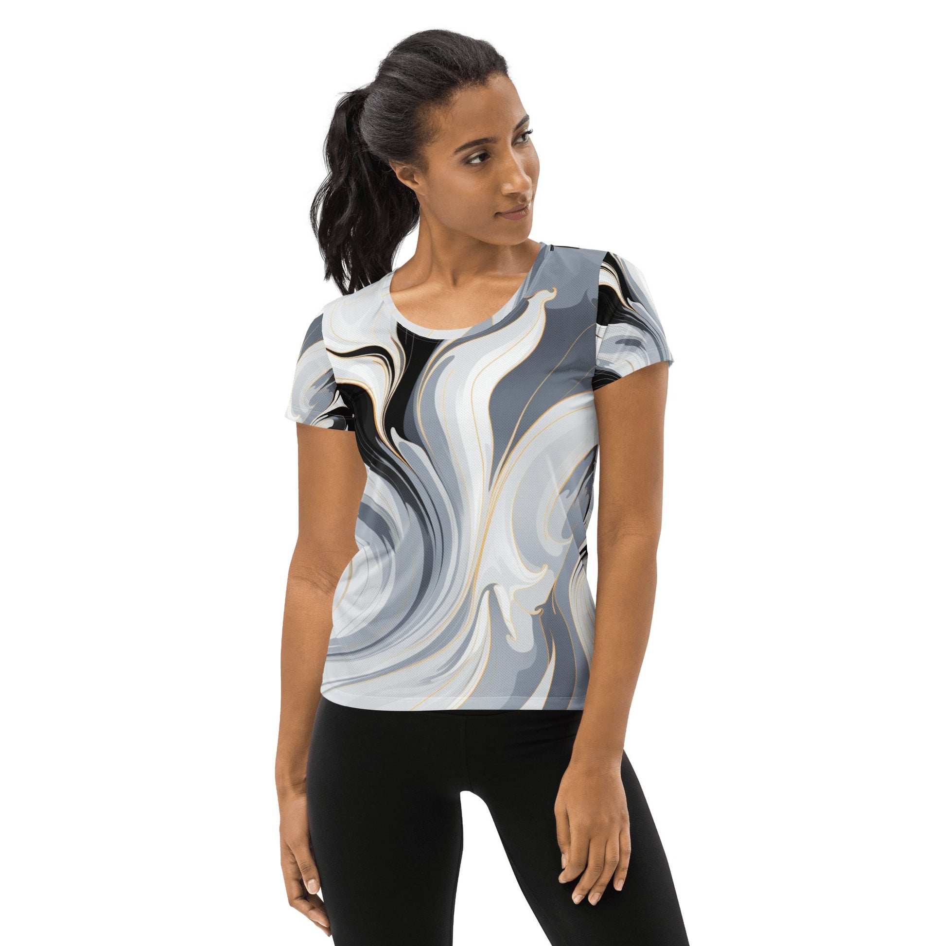 Allover Sport T-Shirt für Damen "Ethereal Flow" - Artexio