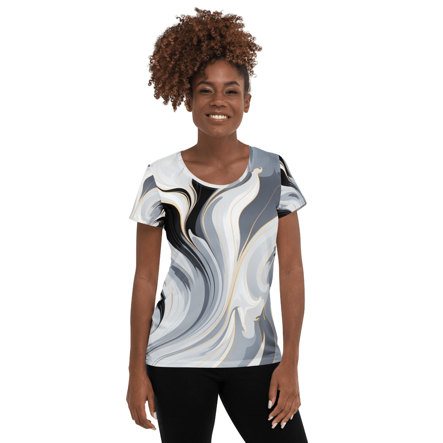 Allover Sport T-Shirt für Damen "Ethereal Flow" - Artexio