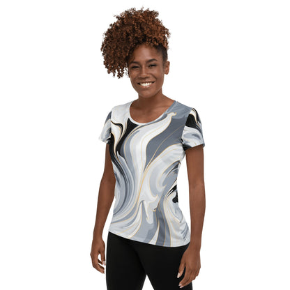 Allover Sport T-Shirt für Damen "Ethereal Flow" - Artexio