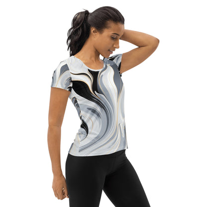 Allover Sport T-Shirt für Damen "Ethereal Flow" - Artexio