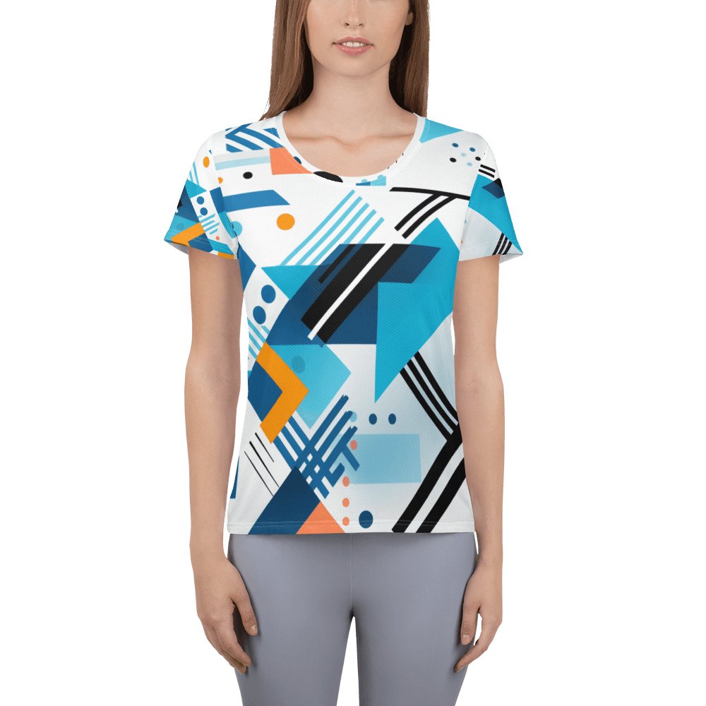 Allover Sport T-Shirt für Damen "Geometric Harmony" - Artexio