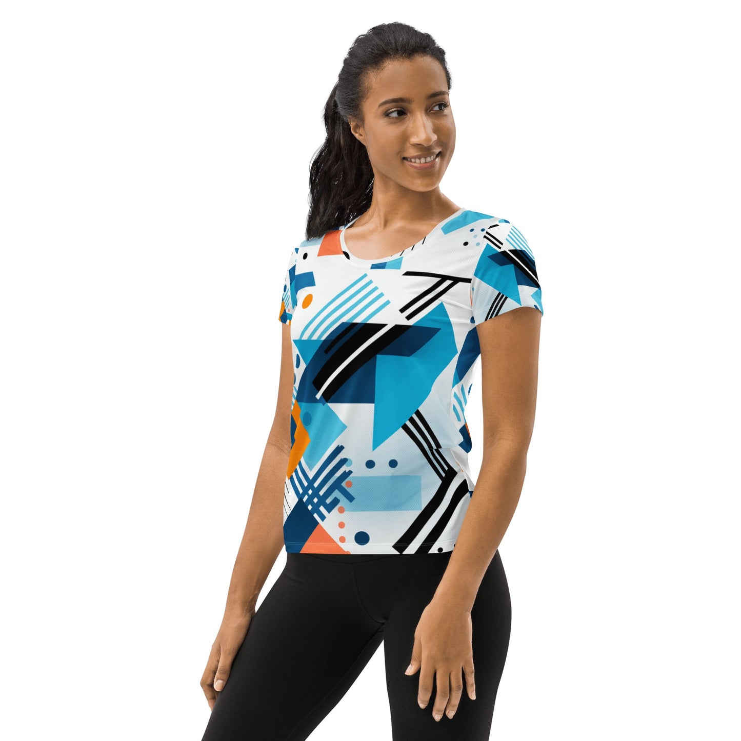 Allover Sport T-Shirt für Damen "Geometric Harmony" - Artexio