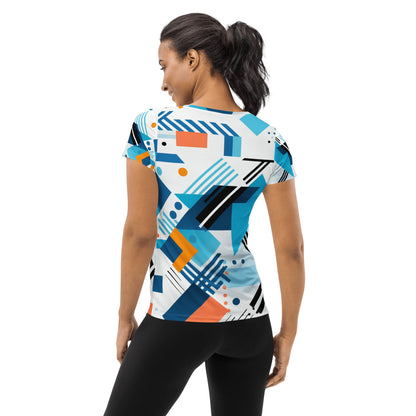 Allover Sport T-Shirt für Damen "Geometric Harmony" - Artexio