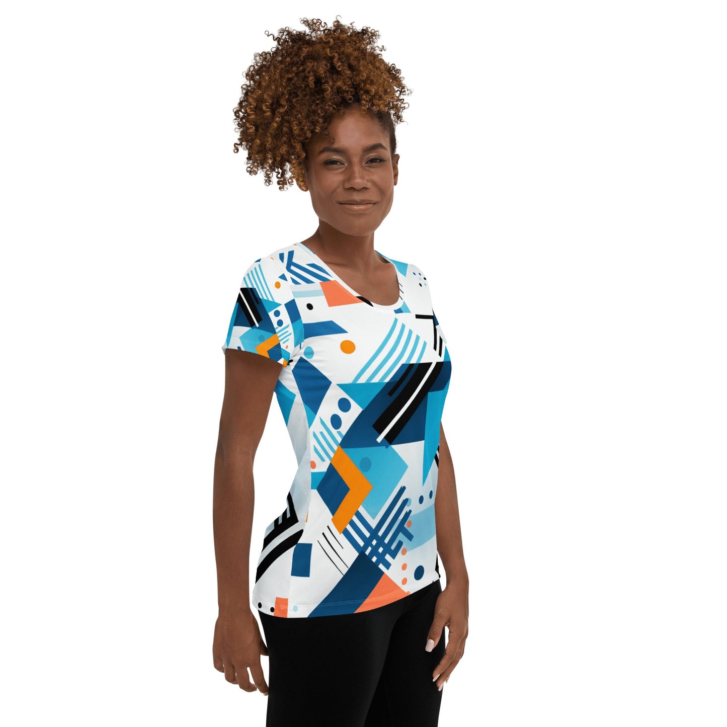 Allover Sport T-Shirt für Damen "Geometric Harmony" - Artexio