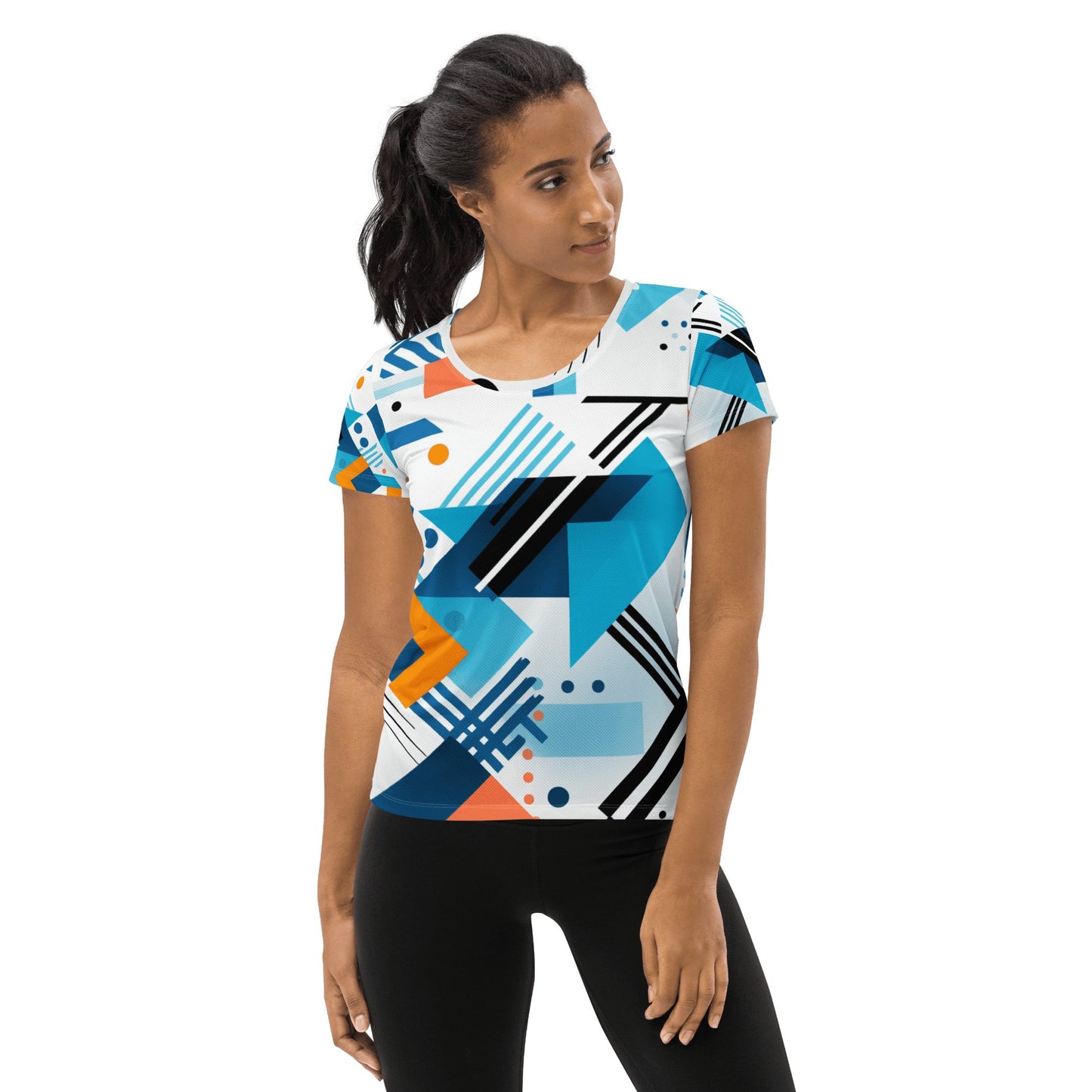 Allover Sport T-Shirt für Damen "Geometric Harmony" - Artexio