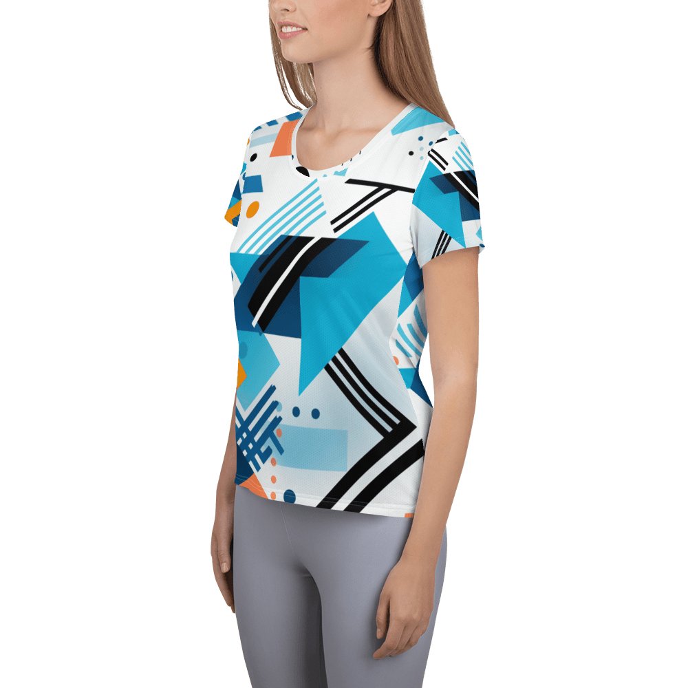 Allover Sport T-Shirt für Damen "Geometric Harmony" - Artexio