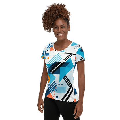 Allover Sport T-Shirt für Damen "Geometric Harmony" - Artexio