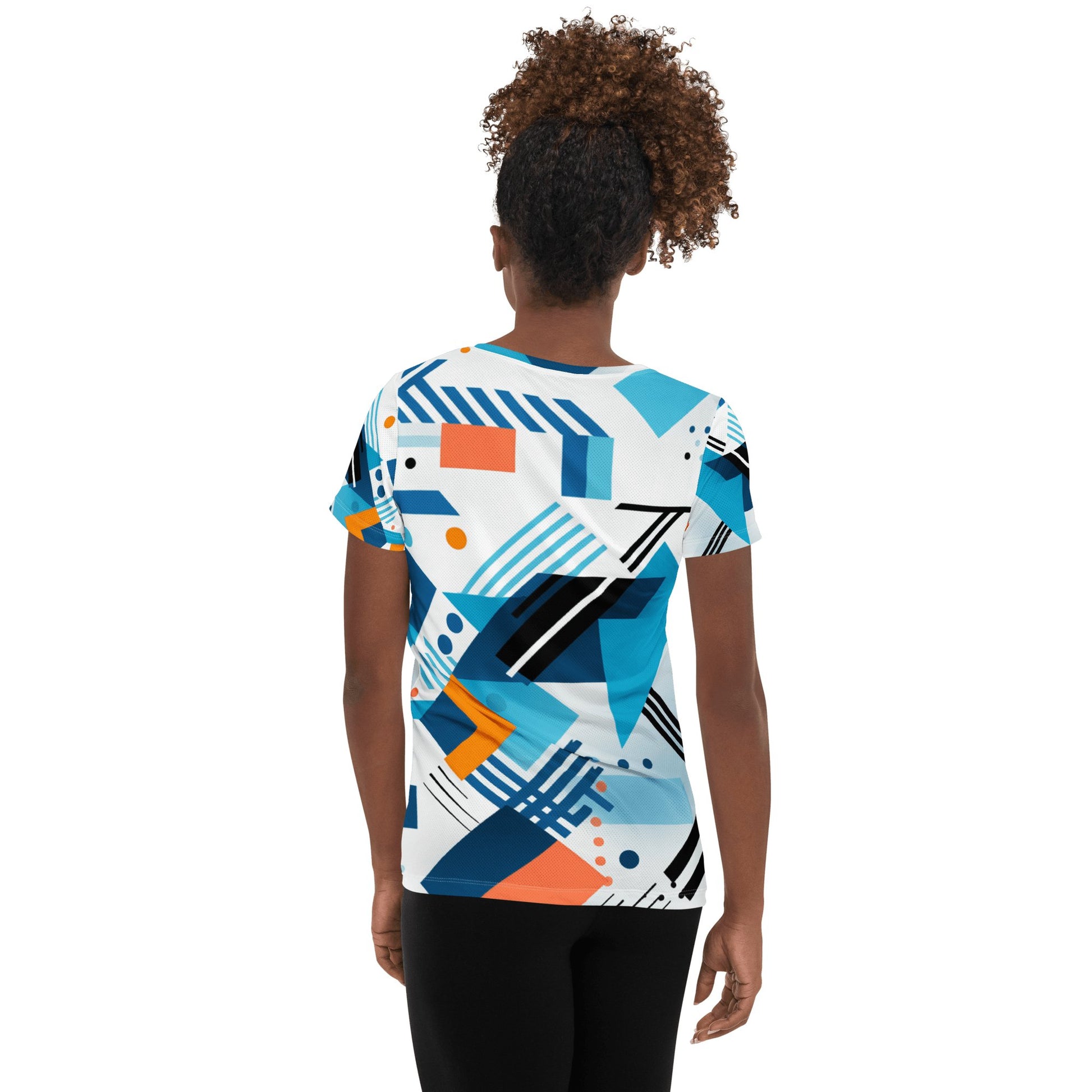 Allover Sport T-Shirt für Damen "Geometric Harmony" - Artexio