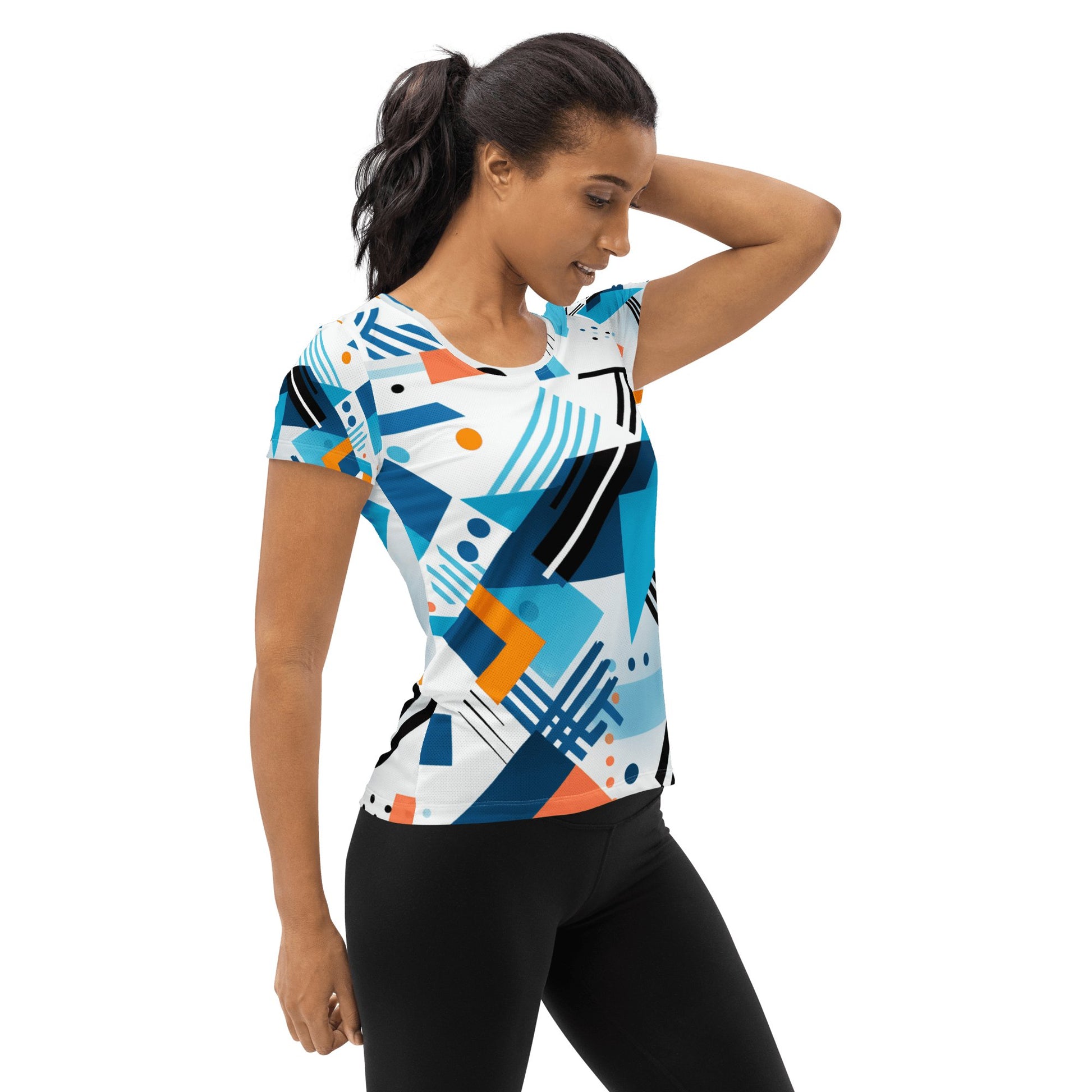 Allover Sport T-Shirt für Damen "Geometric Harmony" - Artexio