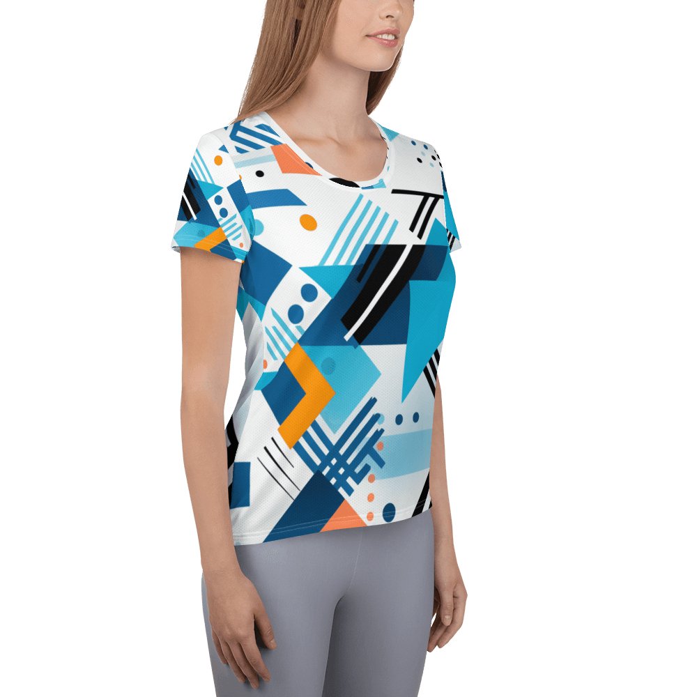 Allover Sport T-Shirt für Damen "Geometric Harmony" - Artexio