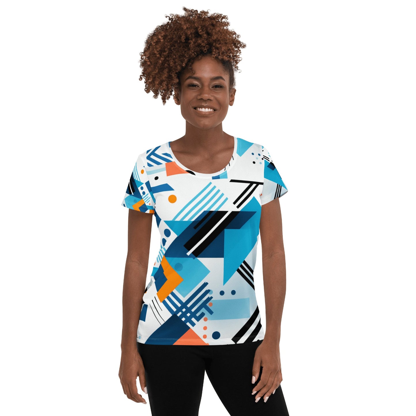 Allover Sport T-Shirt für Damen "Geometric Harmony" - Artexio