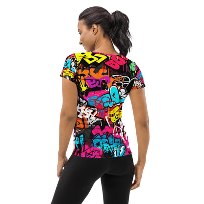 Allover Sport T-Shirt für Damen "Graffiti" - Artexio