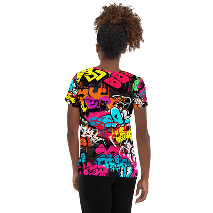 Allover Sport T-Shirt für Damen "Graffiti" - Artexio