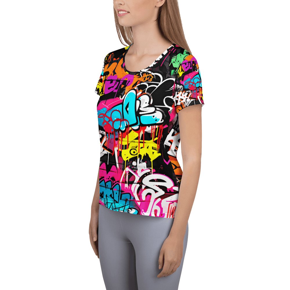 Allover Sport T-Shirt für Damen "Graffiti" - Artexio