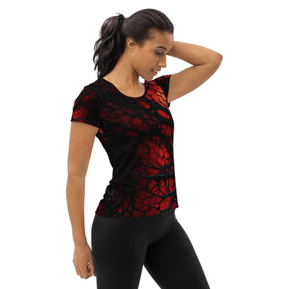 Allover Sport T-Shirt für Damen "Inferno of Shadows" - Artexio