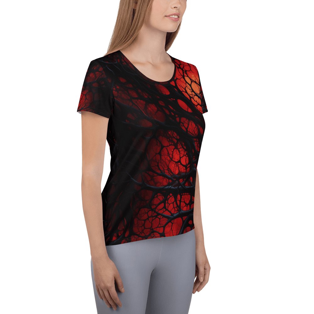 Allover Sport T-Shirt für Damen "Inferno of Shadows" - Artexio