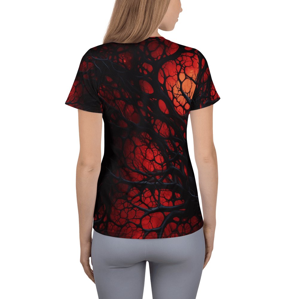 Allover Sport T-Shirt für Damen "Inferno of Shadows" - Artexio