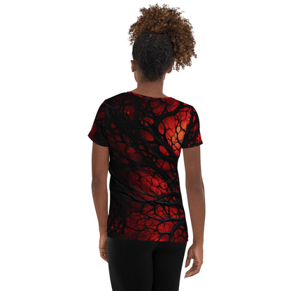 Allover Sport T-Shirt für Damen "Inferno of Shadows" - Artexio