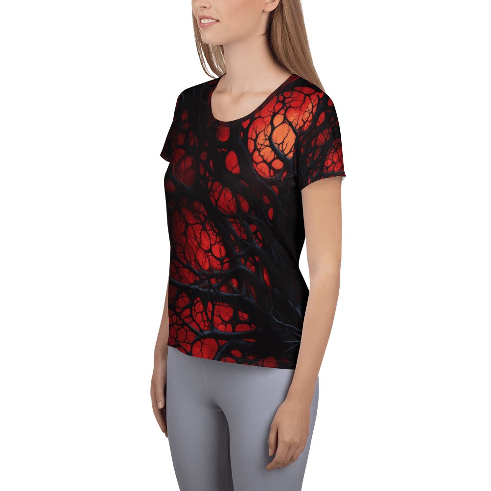 Allover Sport T-Shirt für Damen "Inferno of Shadows" - Artexio