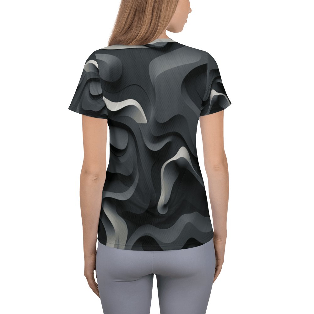 Allover Sport T-Shirt für Damen "Monochrome Flow" - Artexio