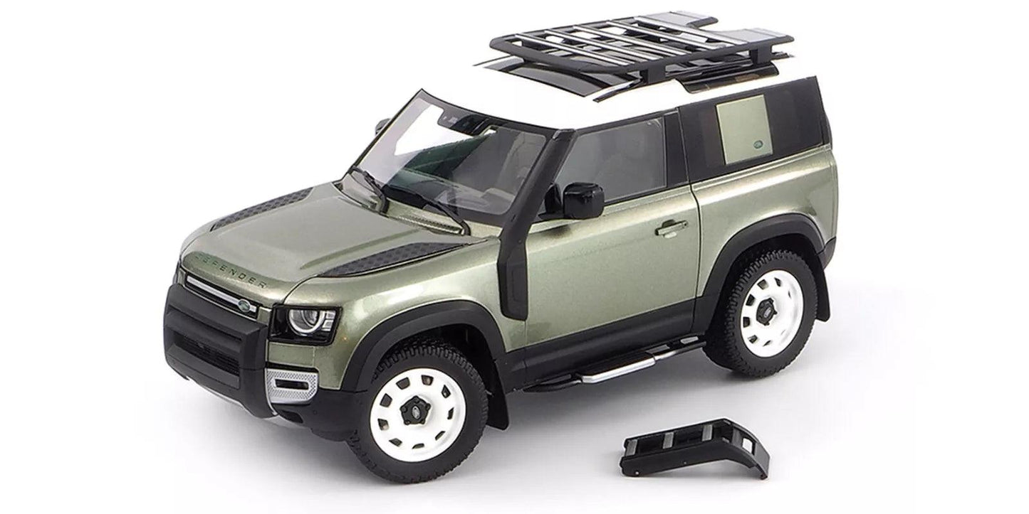 Almost Real Land Rover Defender 90 With Roof Pack 2020 - Pangea Green 1:18 Modell - Artexio