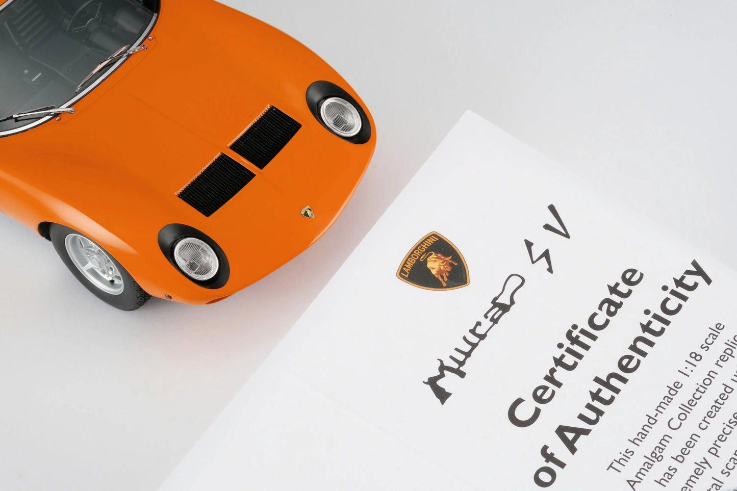 Amalgam Lamborghini Miura P400 SV - Orange 1:18 Modell - Artexio