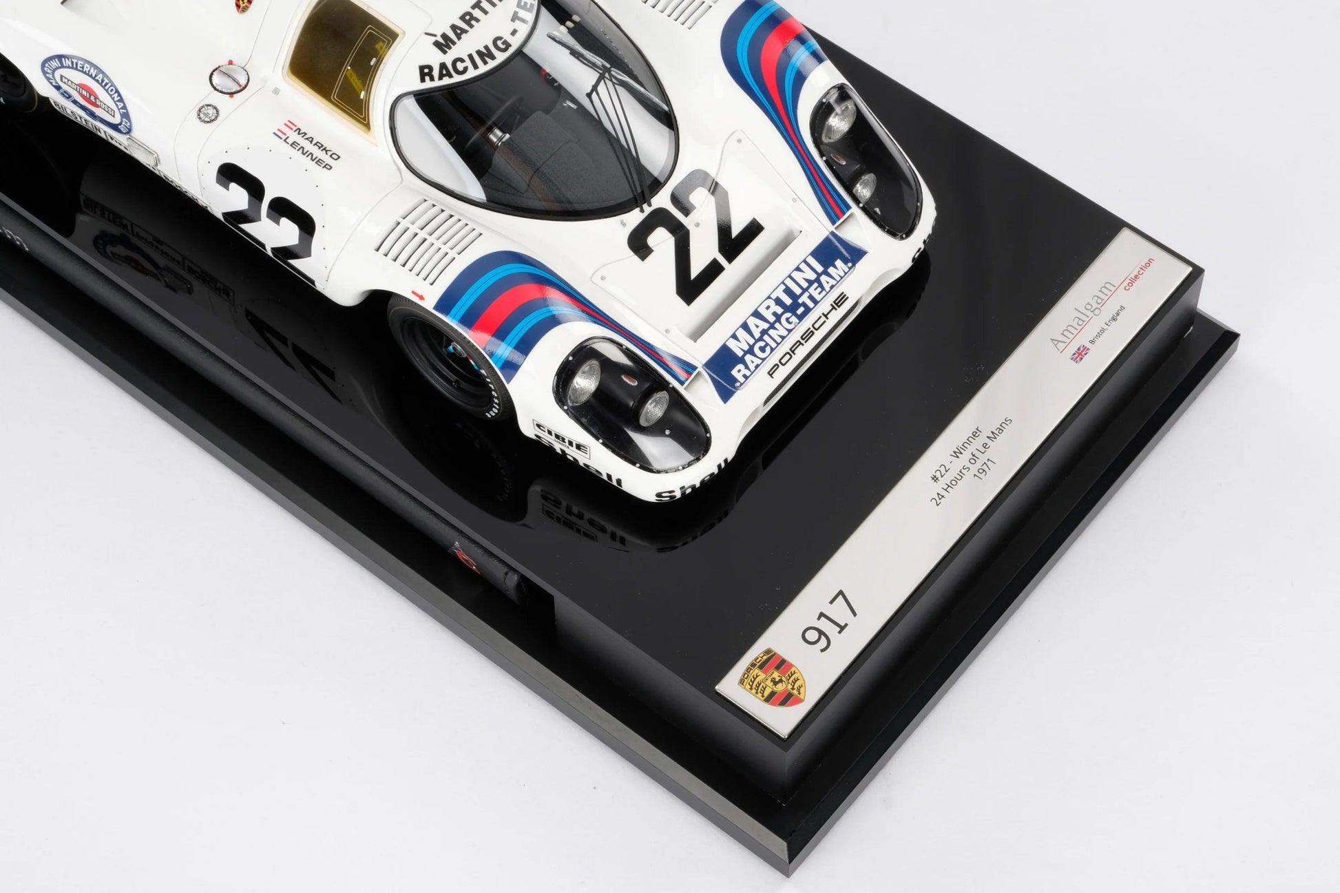 Amalgam Porsche 917K - 1971 Le Mans Winner - Martini Livery 1:18 Modell - Artexio