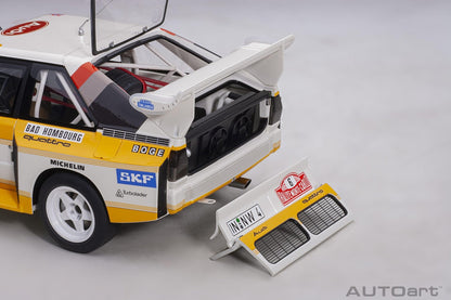 AutoArt Audi Quattro S1 Rally Monte Carlo 1986 H.Mikkola/A.Hertz 6 1:18 Modell