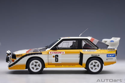 AutoArt Audi Quattro S1 Rally Monte Carlo 1986 H.Mikkola/A.Hertz 6 1:18 Modell