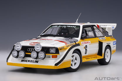 AutoArt Audi Quattro S1 Rally Monte Carlo 1986 H.Mikkola/A.Hertz 6 1:18 Modell